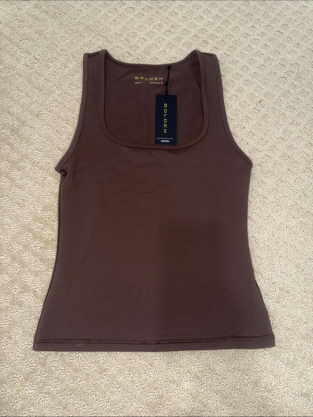 Aritzia Golden  Tank Top - Women's Sleeveless Scoop Neck